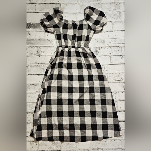 SHEIN Black and White Checker Midi Dress - Picture 1 of 6